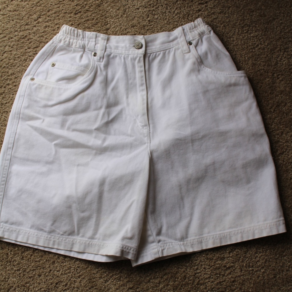 Carole Little Sport High Waisted Denim Shorts